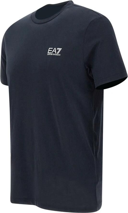 Emporio Armani EA7 Heren Blauw Katoenen T-shirt met Logo Print Blue Heren - Foto 6