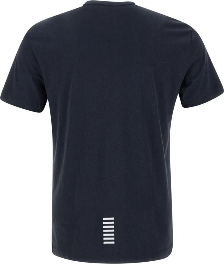 Emporio Armani EA7 Heren Blauw Katoenen T-shirt met Logo Print Blue Heren - Foto 3