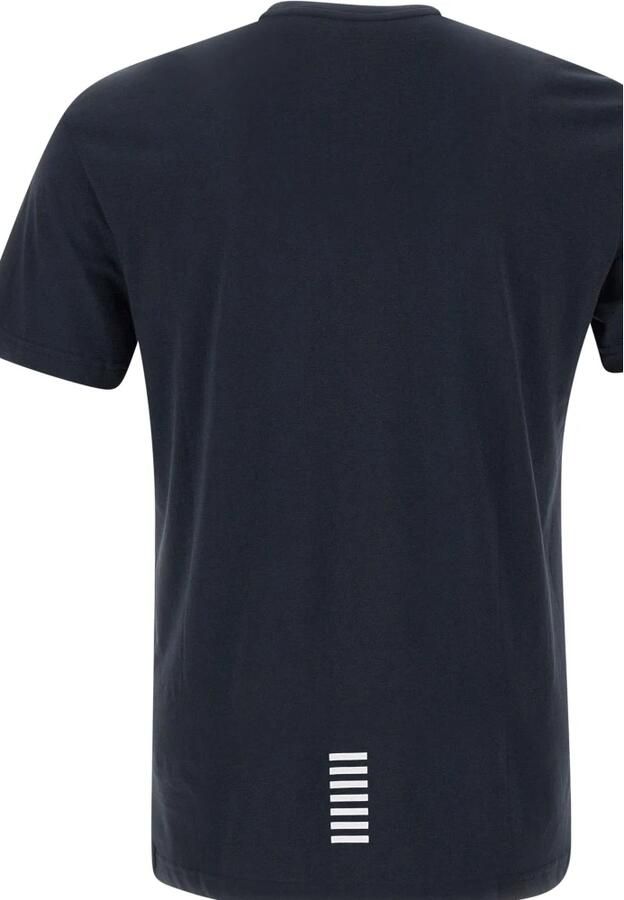 Emporio Armani EA7 Heren Blauw Katoenen T-shirt met Logo Print Blue Heren - Foto 5