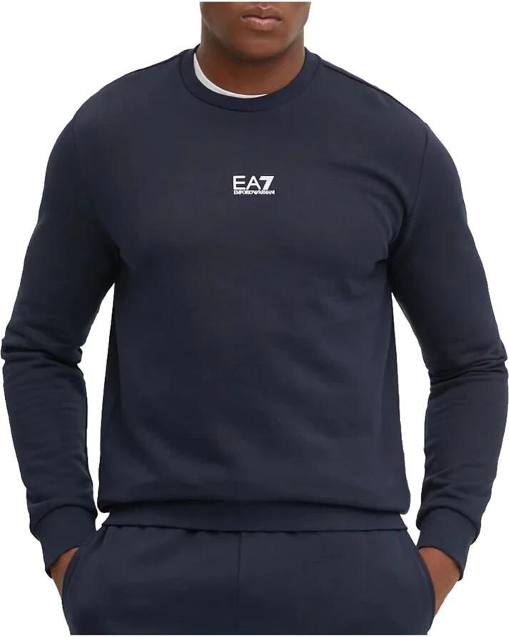 Emporio Armani EA7 Heren Crew Neck Sweatshirt Code Identity Blue Heren