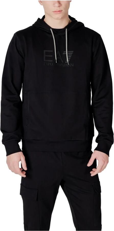 Emporio Armani EA7 Heren Katoenen Capshirt Sweatshirt Lente Zomer Black Heren - Foto 9