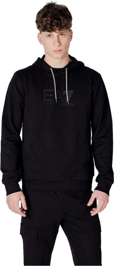 Emporio Armani EA7 Heren Katoenen Capshirt Sweatshirt Lente Zomer Black Heren - Foto 3