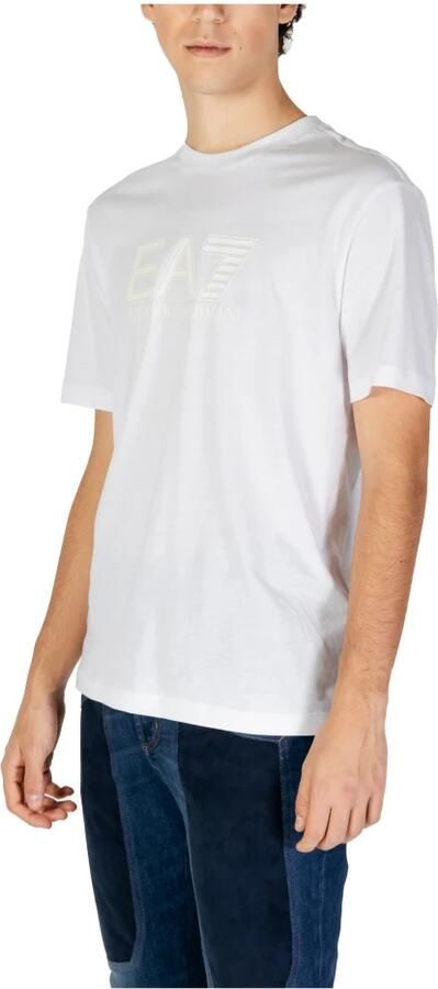 Emporio Armani EA7 Heren katoenen T-shirt en polocollectie White Heren