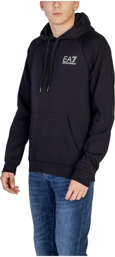 Emporio Armani EA7 Zwarte EA7 Sweater met capuchon en voorzak Black Heren - Foto 4
