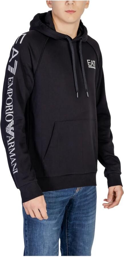 Emporio Armani EA7 Zwarte EA7 Sweater met capuchon en voorzak Black Heren - Foto 3