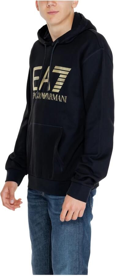 Emporio Armani EA7 Heren Sweatshirt Herfst Winter Collectie Katoen Black Heren - Foto 4