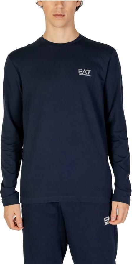 Emporio Armani EA7 Blauwe Lange Mouw Gebreide Trui Blue Heren - Foto 4