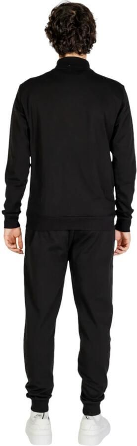 Emporio Armani EA7 Zwart Katoenen Compleet Trainingspak met Logo Black Heren