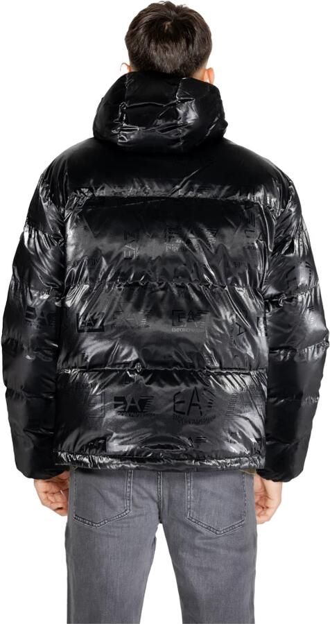 Emporio Armani EA7 Zwarte Hooded Ritsjas voor Mannen Black Heren - Foto 4