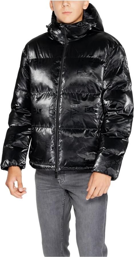 Emporio Armani EA7 Zwarte Hooded Ritsjas voor Mannen Black Heren - Foto 3