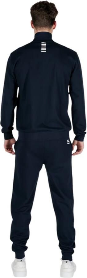 Emporio Armani EA7 Blauwe Katoenen Trainingspak met Fullzip Sluiting Blue Heren - Foto 3