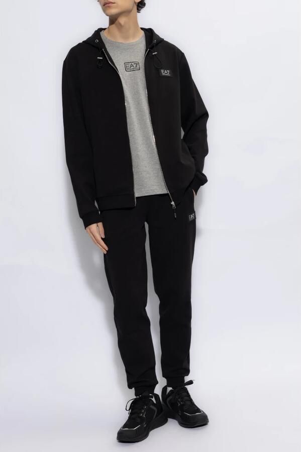 Emporio Armani EA7 Katoenen T-shirt Regular Fit Ronde Hals Gray Heren - Foto 2