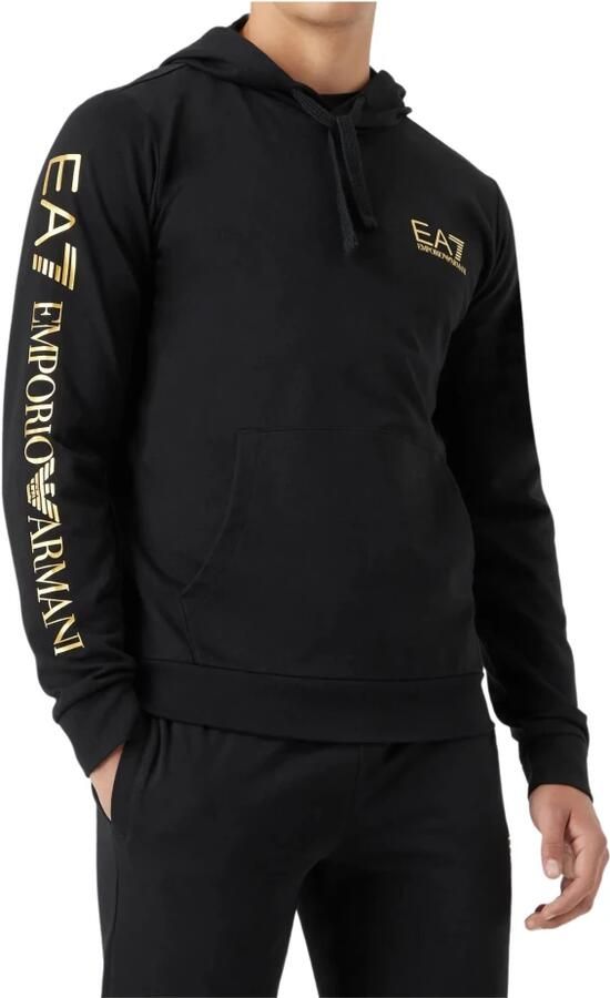 Emporio Armani EA7 Schone en essentiële hoodie met logo Black Heren