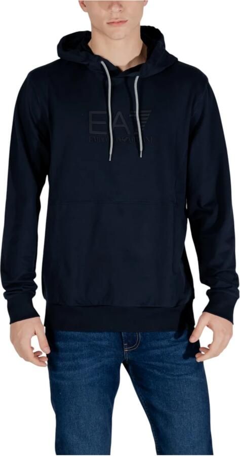 Emporio Armani EA7 Katoenen Capshirt Sweatshirt Lente Zomer Collectie Blue Heren - Foto 5