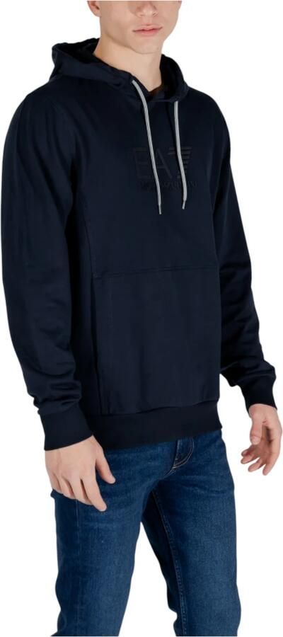 Emporio Armani EA7 Katoenen Capshirt Sweatshirt Lente Zomer Collectie Blue Heren - Foto 3