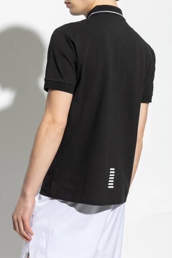 Emporio Armani EA7 Polo Shirt Korte Mouw Poloshirt met logo en versiering - Foto 4