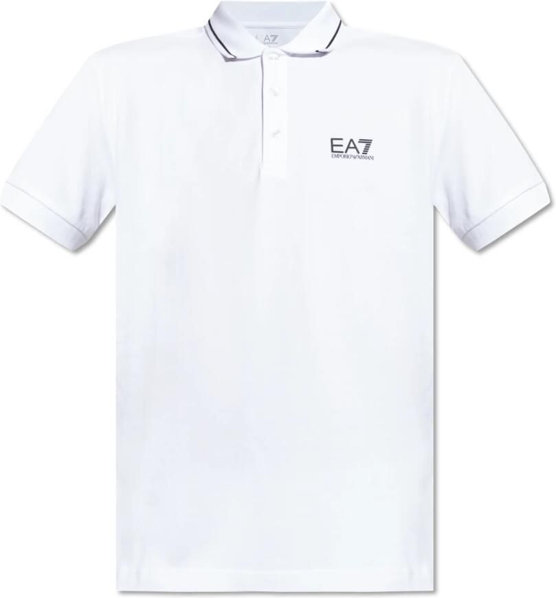 EA7 Emporio Armani Slim fit poloshirt met labelprint model 'TRAIN CORE' - Foto 13