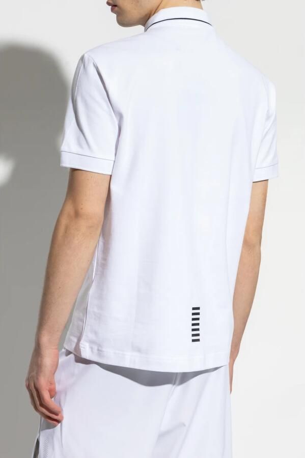 EA7 Emporio Armani Slim fit poloshirt met labelprint model 'TRAIN CORE' - Foto 4