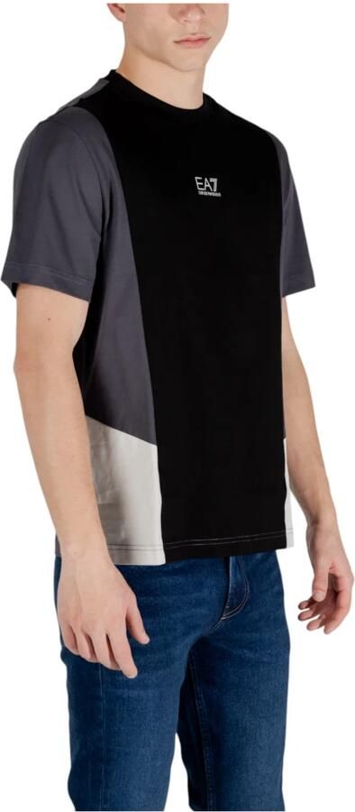 Emporio Armani EA7 Multicolor katoenen T-shirt met korte mouwen Multicolor Heren - Foto 3
