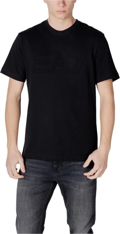 Emporio Armani EA7 Katoenen T-shirt korte mouwen lente zomer Black Heren - Foto 8