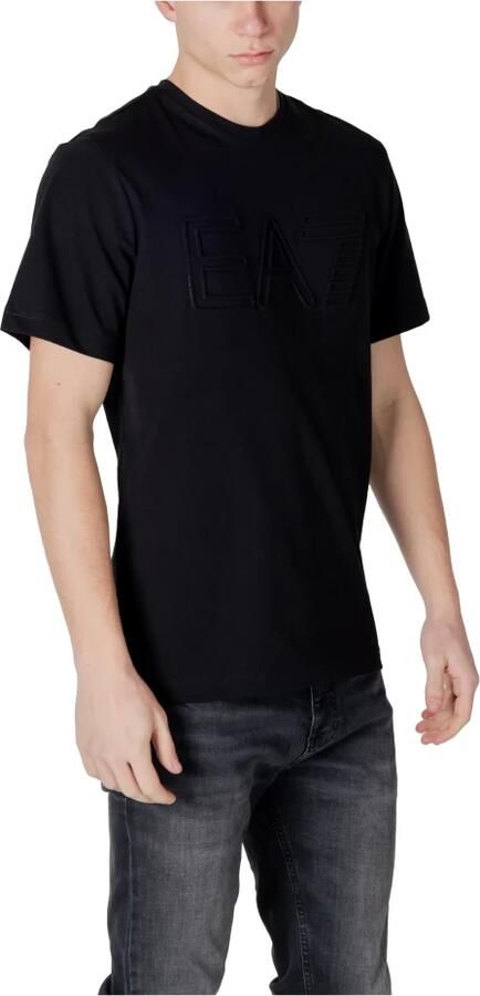 Emporio Armani EA7 Katoenen T-shirt korte mouwen lente zomer Black Heren - Foto 3