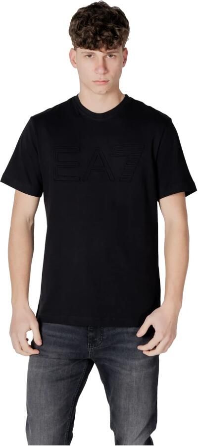 Emporio Armani EA7 Katoenen T-shirt korte mouwen lente zomer Black Heren - Foto 4
