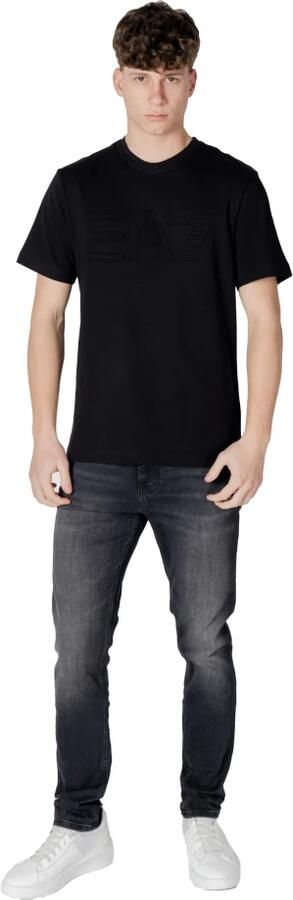 Emporio Armani EA7 Katoenen T-shirt korte mouwen lente zomer Black Heren - Foto 6