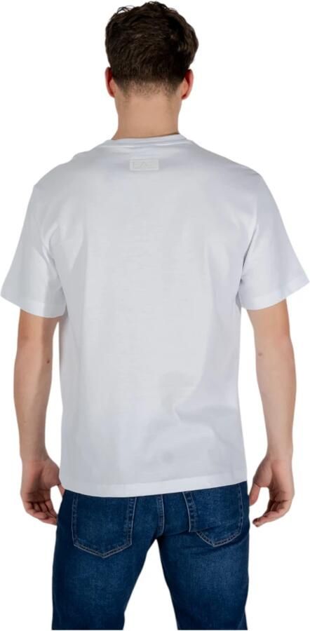 Emporio Armani EA7 Witte Katoenen T-shirt Ronde Hals Korte Mouw White Heren - Foto 2