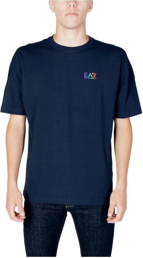 Emporio Armani EA7 Blauw T-shirt met korte mouwen voor mannen Blauw Heren - Foto 5