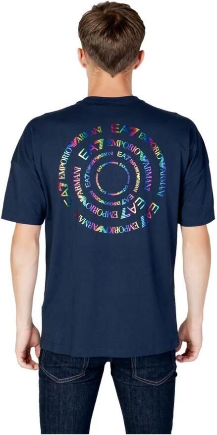 Emporio Armani EA7 Blauw T-shirt met korte mouwen voor mannen Blauw Heren - Foto 4