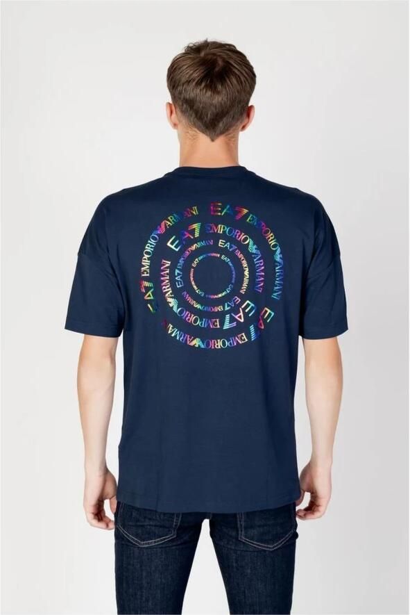 Emporio Armani EA7 Blauw T-shirt met korte mouwen voor mannen Blauw Heren - Foto 2