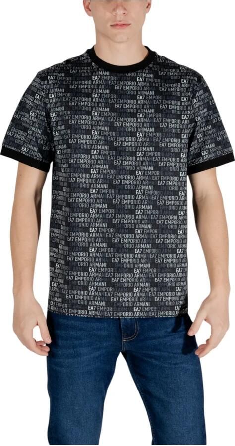 Emporio Armani EA7 Katoenen T-shirt met korte mouwen Lente Zomer collectie Black Heren - Foto 5