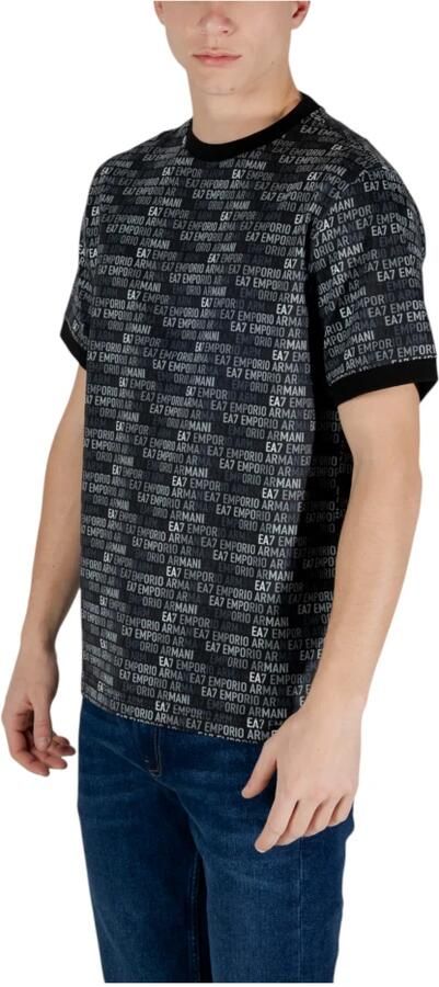 Emporio Armani EA7 Katoenen T-shirt met korte mouwen Lente Zomer collectie Black Heren - Foto 3