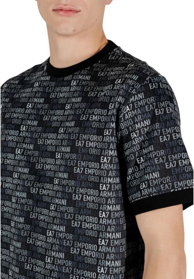 Emporio Armani EA7 Katoenen T-shirt met korte mouwen Lente Zomer collectie Black Heren