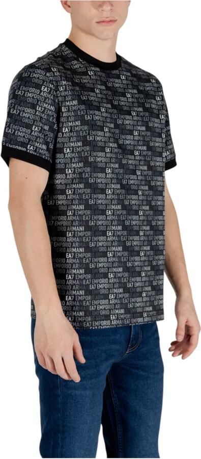 Emporio Armani EA7 Katoenen T-shirt met korte mouwen Lente Zomer collectie Black Heren - Foto 4