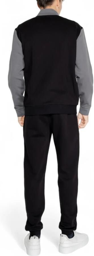Emporio Armani EA7 Zwarte katoenen sweatsuit met comfortabele pasvorm Black Heren - Foto 6