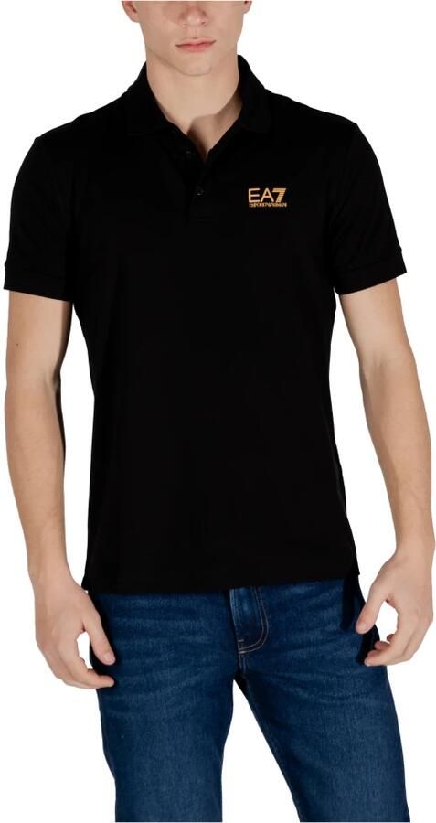 Emporio Armani EA7 Zwarte Katoenen Poloshirt Lente Zomer Black Heren - Foto 8