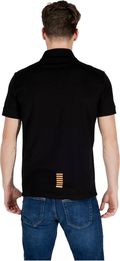 Emporio Armani EA7 Zwarte Katoenen Poloshirt Lente Zomer Black Heren - Foto 4