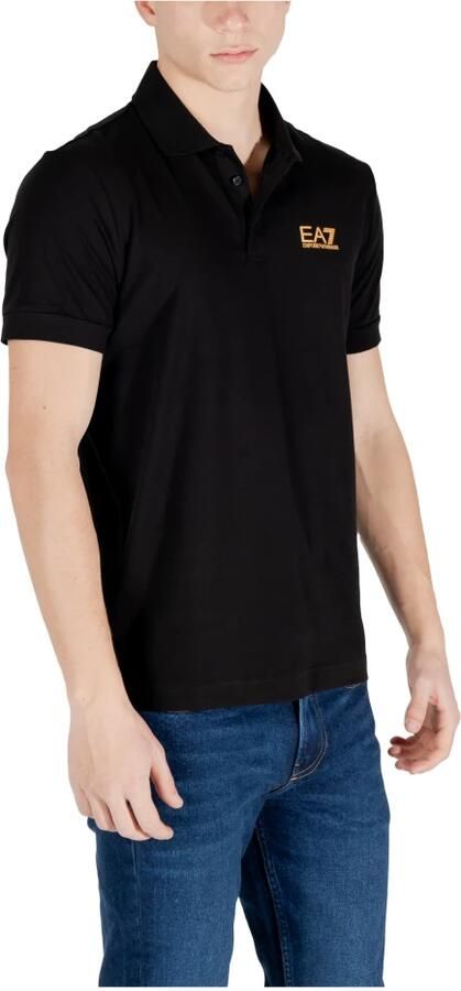 Emporio Armani EA7 Zwarte Katoenen Poloshirt Lente Zomer Black Heren - Foto 3