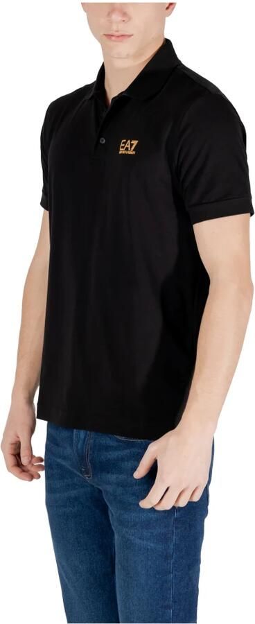 Emporio Armani EA7 Zwarte Katoenen Poloshirt Lente Zomer Black Heren - Foto 6