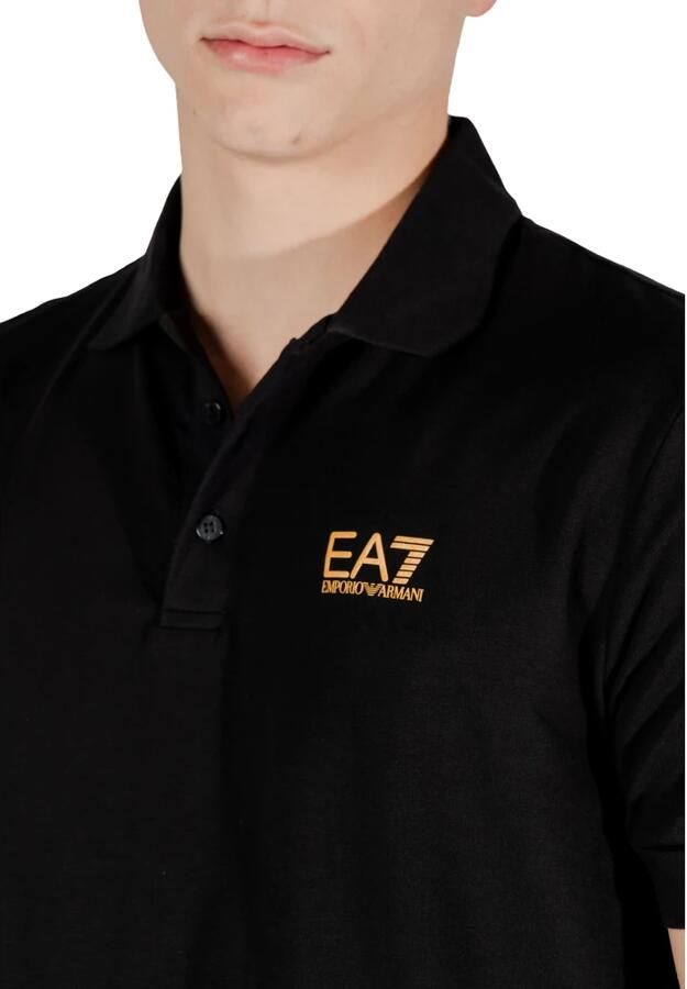 Emporio Armani EA7 Zwarte Katoenen Poloshirt Lente Zomer Black Heren - Foto 2