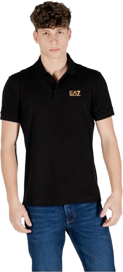 Emporio Armani EA7 Zwarte Katoenen Poloshirt Lente Zomer Black Heren - Foto 5