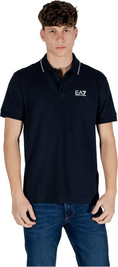 Emporio Armani EA7 Polo Shirt Korte Mouw Poloshirt met logo en versiering - Foto 4