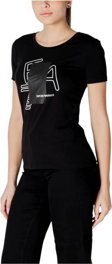 Emporio Armani EA7 Korte Mouw T-shirt Lente Zomer Collectie Black Dames - Foto 4