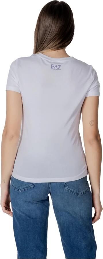 Emporio Armani EA7 Korte mouwen katoenen T-shirt collectie White Dames - Foto 5