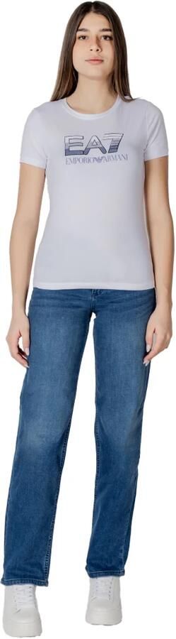 Emporio Armani EA7 Korte mouwen katoenen T-shirt collectie White Dames - Foto 8
