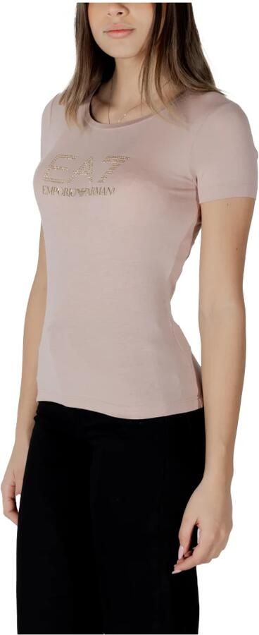 Emporio Armani EA7 Korte T-shirt voor vrouwen Pink Dames