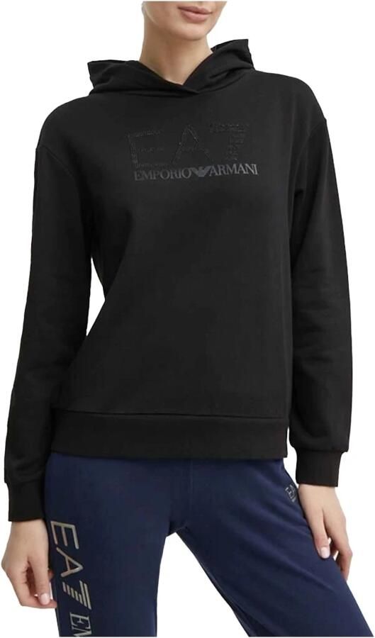 Emporio Armani EA7 Lichte Hoodie Regular Fit Black Dames
