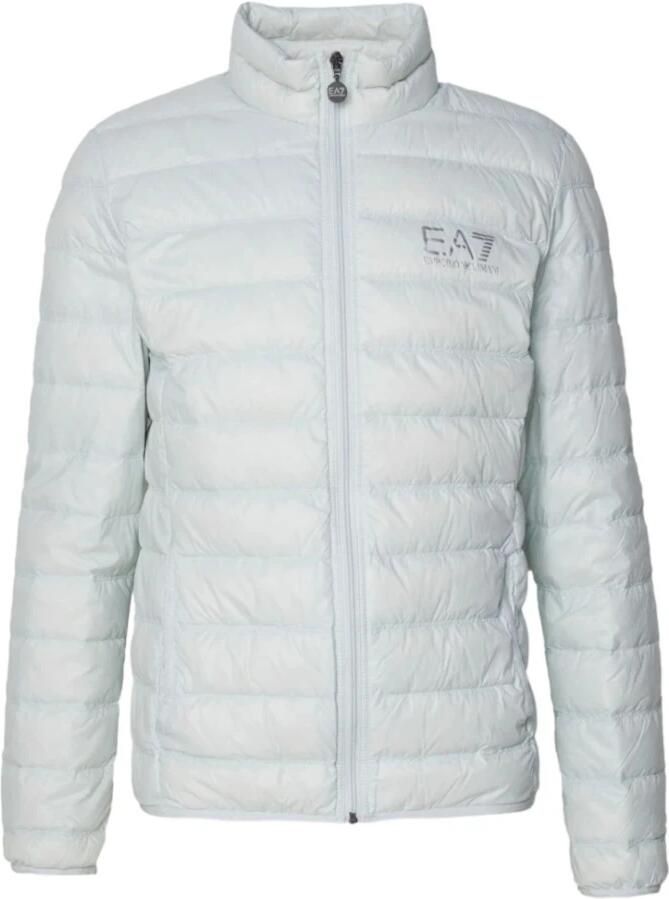 Emporio Armani EA7 Logo Donzen Jas Ice Flow Lente Zomer 2024 Blue Heren