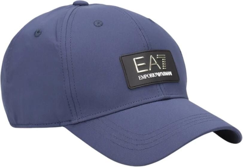 Emporio Armani EA7 Logo Geborduurde Baseballpet Ea7 Blue Heren